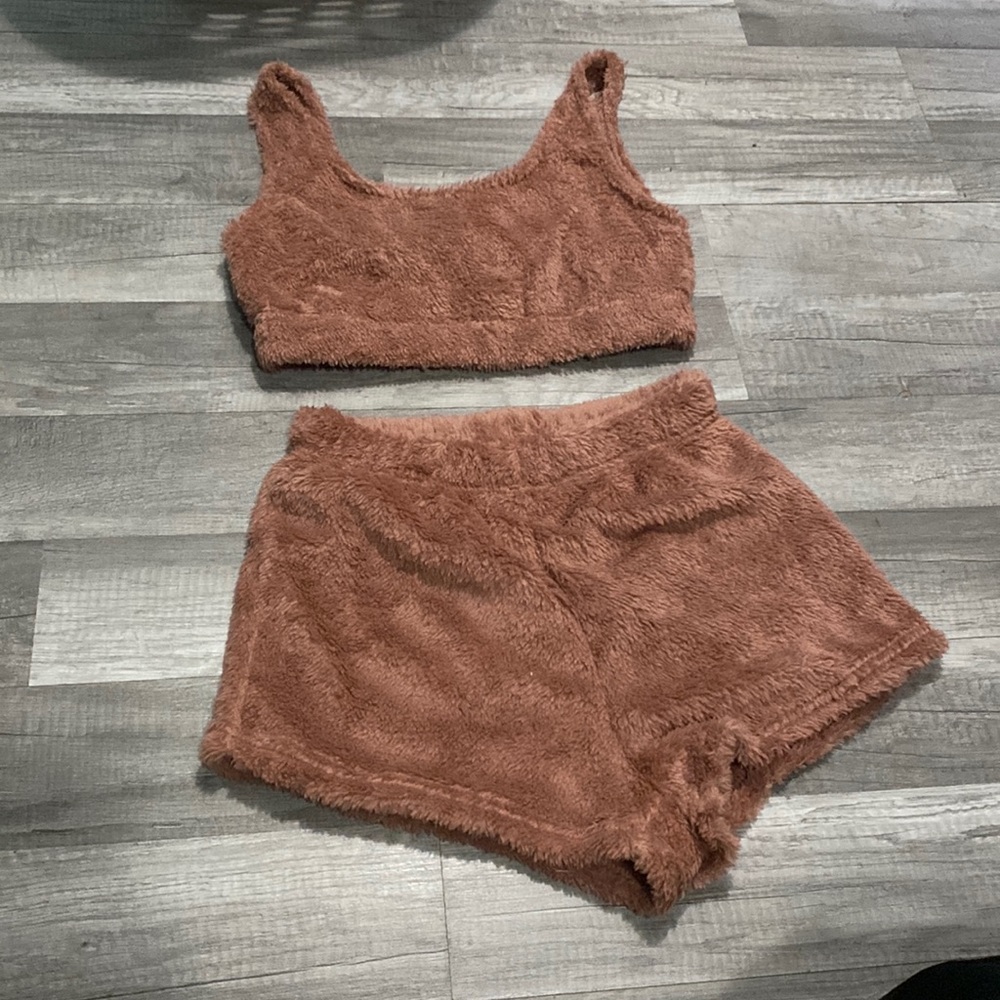 Fuzzy pajama set
